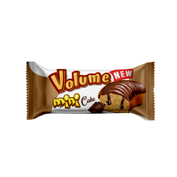 VOLUME Mini Kakao Kaplamalı Çikolata Soslu Kek 25gr*24 Adet  M.70316