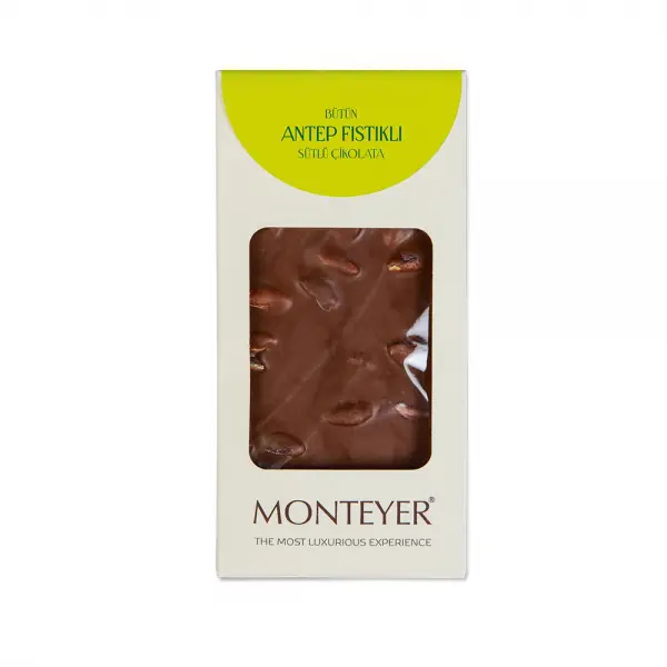Monteyer Bütün Fıstıklı Sütlü Tablet Çikolata 60gr*1 Adet  M.06470