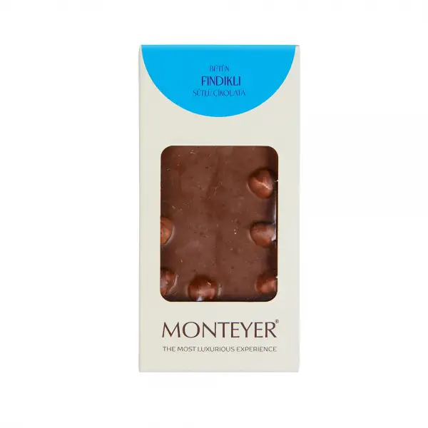 Monteyer Bütün Fındıklı Sütlü Tablet Çikolata 60gr * 1 Adet   M.06460