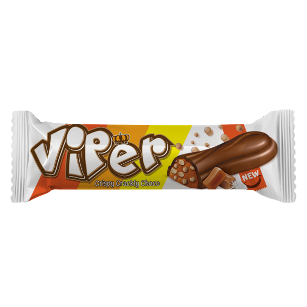 Viper Pirinç Patlaklı karamel aromalı krema dolgulu sütlü kokolin 25gr*24 Adet 