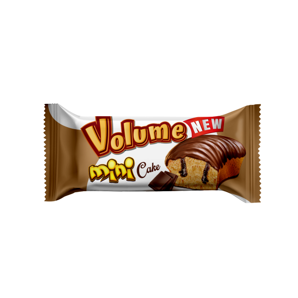 VOLUME Mini Kakao Kaplamalı Çikolata Soslu Kek 20gr*24 Adet Alyan
