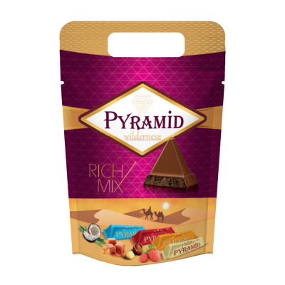 Pyramid Çeşitli Aromalı (Fındık & Çilek & Karamel & Hindistan Cevizi) Krema Dolgulu Koko