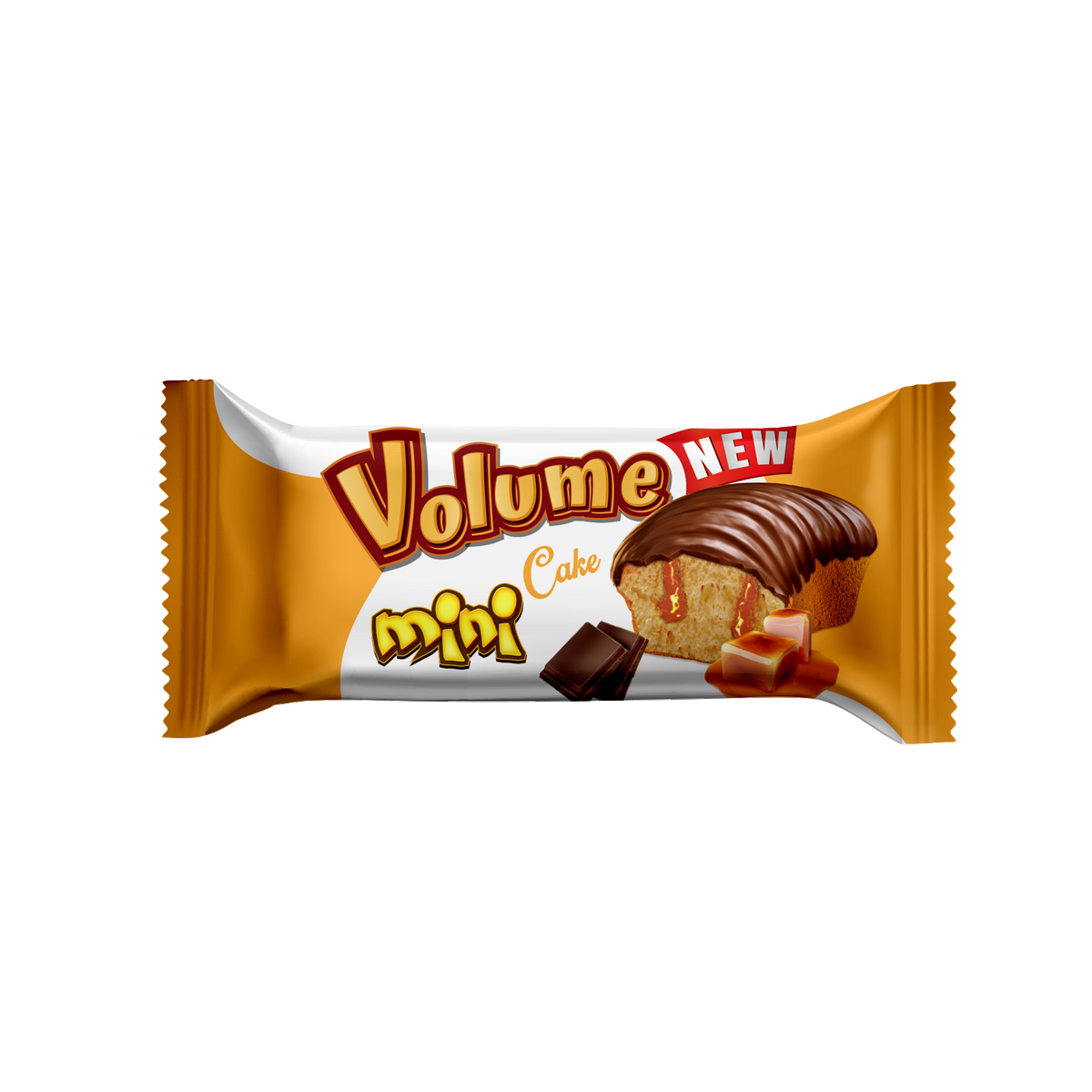 VOLUME Mini Kakao Kaplamalı Karamel Soslu Kek 25gr*24 Adet