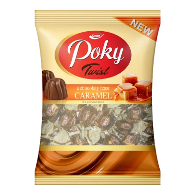 Poky Twist Karamel  Aromalı Krema Dolgulu Sütlü Kokolin 1000gr