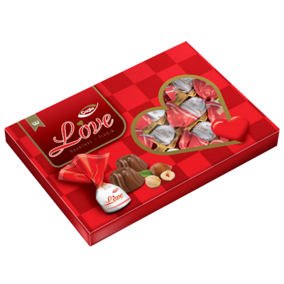 Love  Fındık Aromalı Krema Dolgulu Sütlü Kokolin 270gr