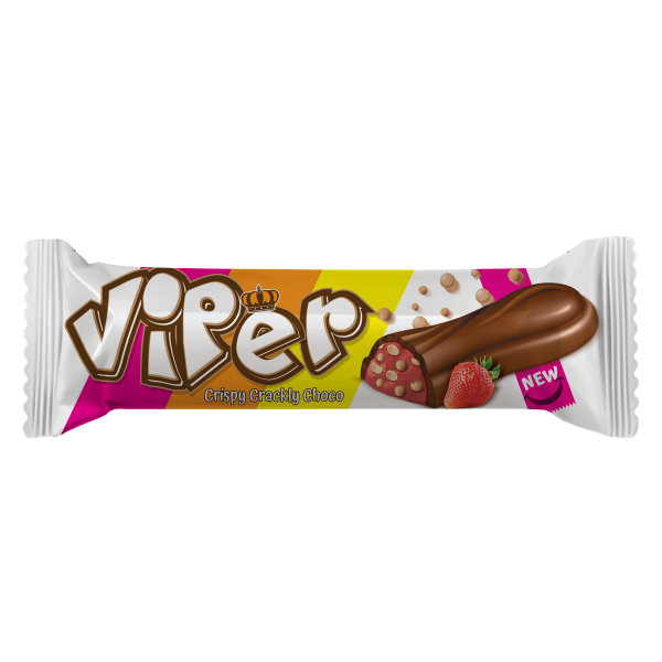 Viper Prinç Patlaklı Çilek aromalı krema dolgulu sütlü kokolin 25gr*24 Adet 