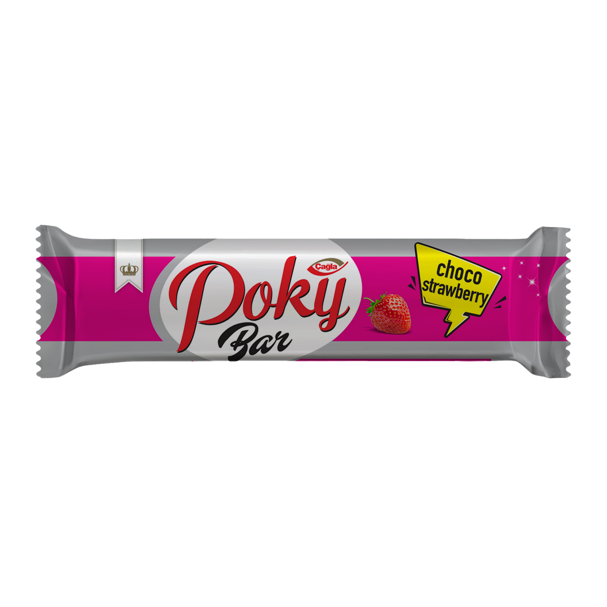 Pokybar Çilek Aromalı Krema Dolgulu Sütlü Kokolin 25gr*24 Adet