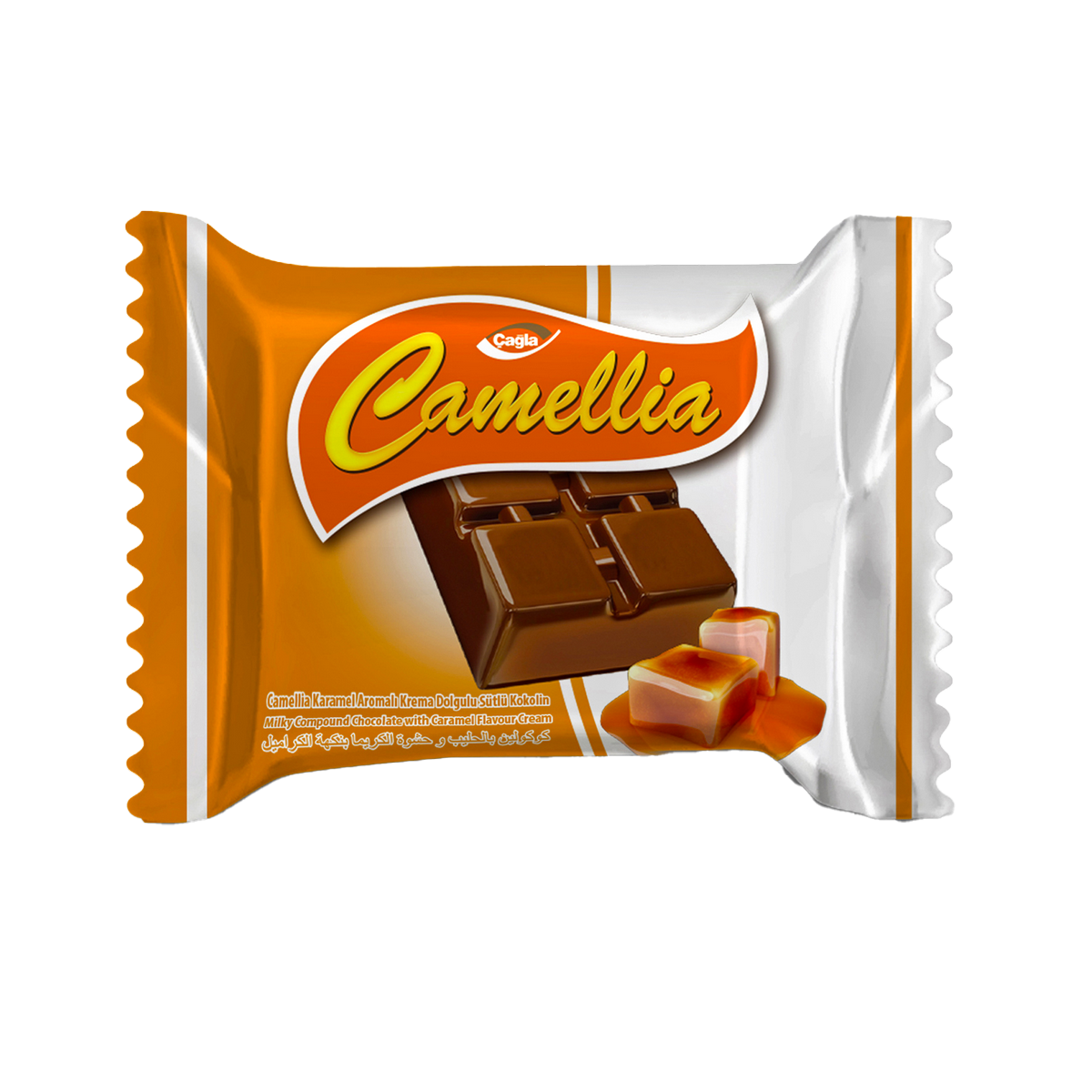 Camellia Karamel Aromalı Krema Dolgulu Sütlü Kokolin 9gr*48 Adet 