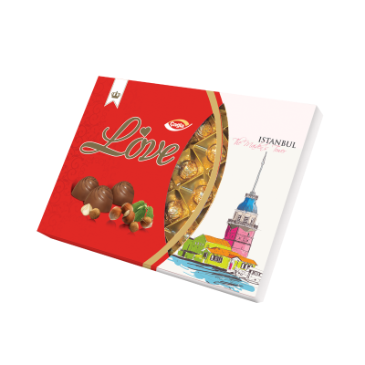 Love  Fındık Aromalı Krema Dolgulu Sütlü Kokolin 240gr