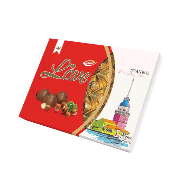 Love  Fındık Aromalı Krema Dolgulu Sütlü Kokolin 240gr