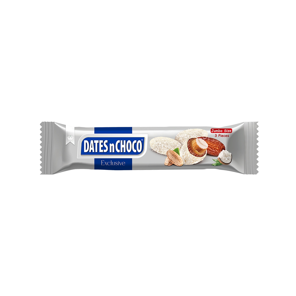 Dates N Choco Hindistan Cevizi ve Beyaz Çikolata Kaplı Hurma 60gr*1 Adet M.50270