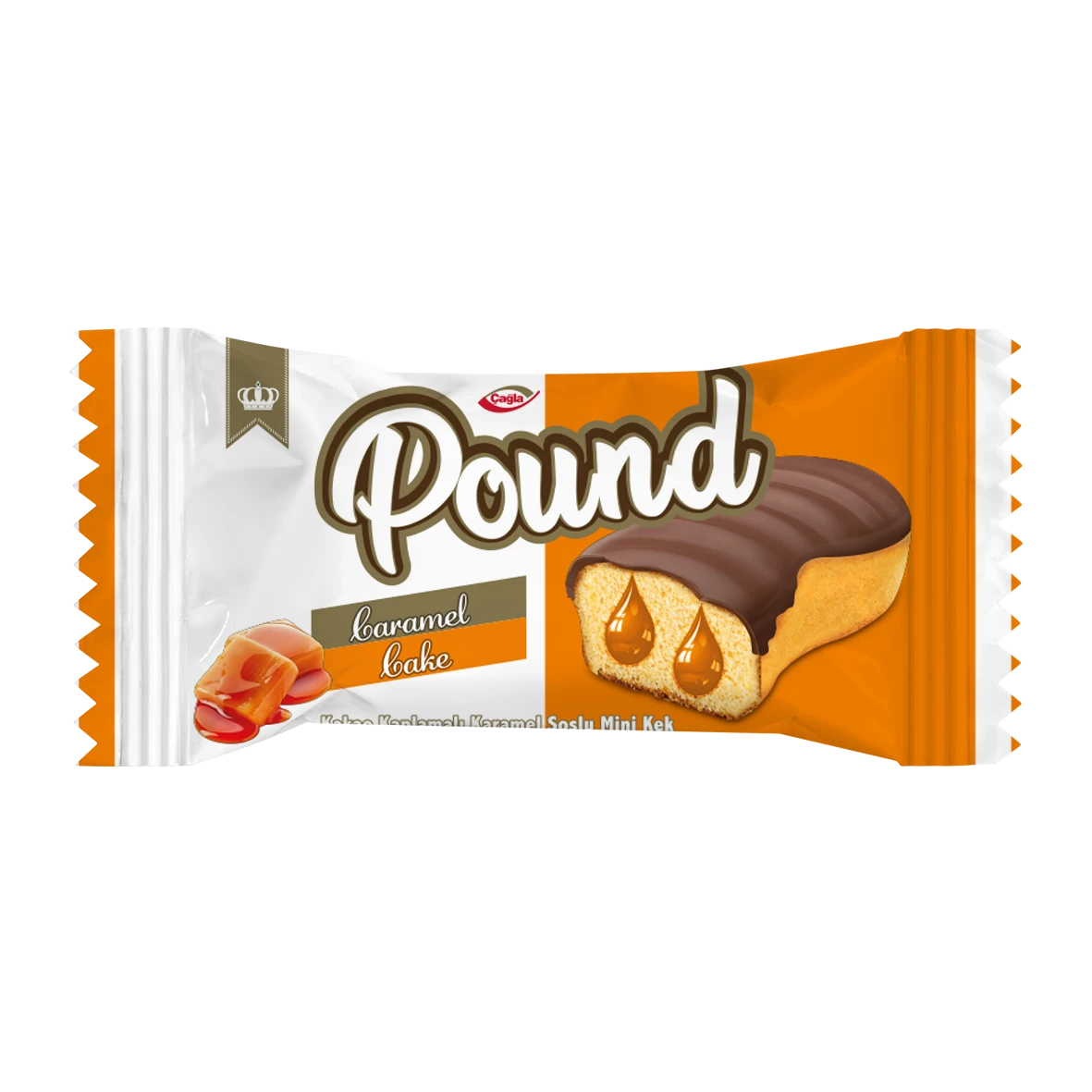 POUND Mini Kakao Kaplamalı Karamel Soslu Kek 30gr*24 Adet M.70670