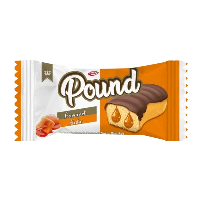 POUND Mini Kakao Kaplamalı Karamel Soslu Kek 30gr*24 Adet M.70670