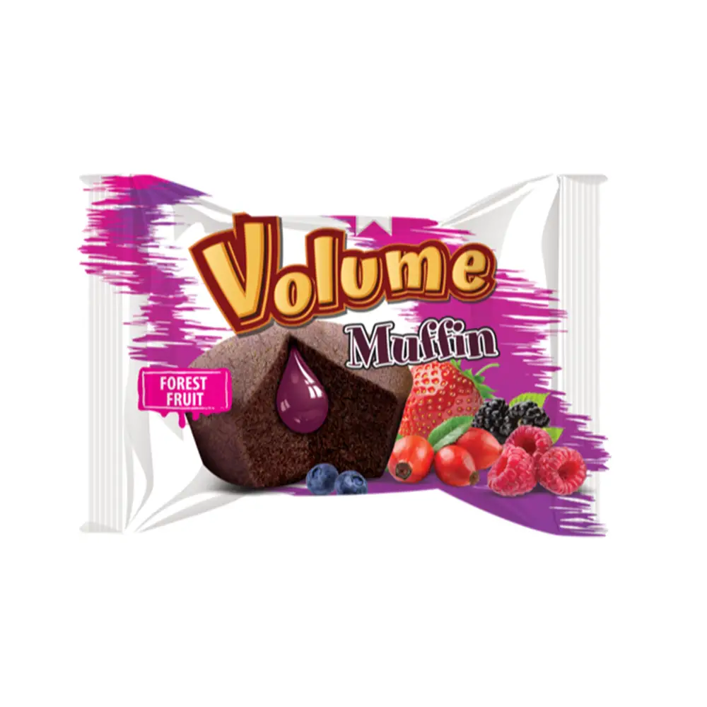 VOLUME MUFFIN Orman Meyveli Sos Dolgulu Kakaolu Kek 40gr*24 Adet