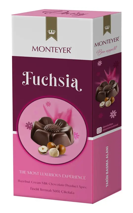 Monteyer Fuchsia Fındık Krema Dolgulu Sütlü Çikolata 256Gr M.06540