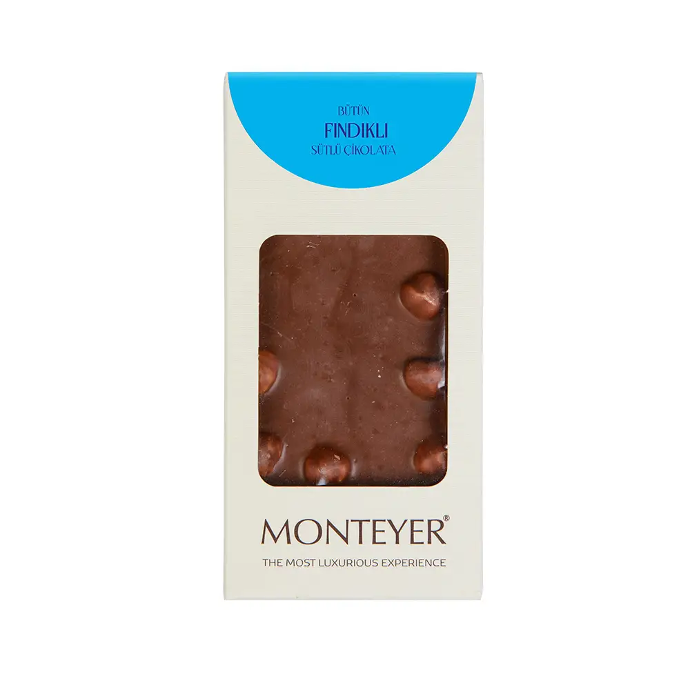 Monteyer Bütün Fındıklı Sütlü Tablet Çikolata 60gr * 1 Adet M.06460