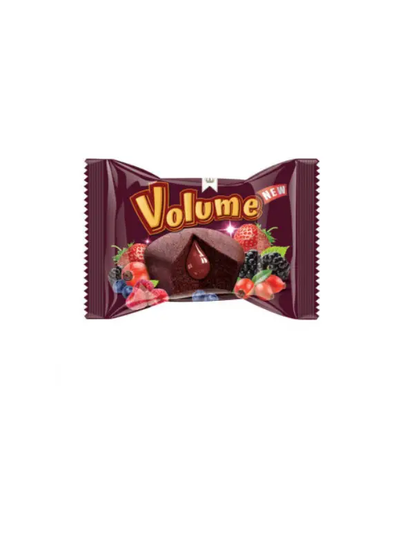 VOLUME MUFFIN Orman Meyveli Sos Dolgulu Kakaolu Kek 45gr*24 Adet