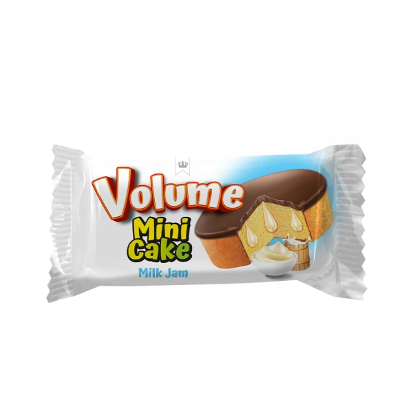 VOLUME Mini Kakao Kaplamalı Süt Reçeli Aromalı Sütlü Soslu  Kek 16gr*24 Adet M.70802