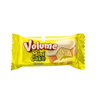 VOLUME Mini Kakao Kaplamalı Muz Aromalı Soslu  Kek 30gr*24 Adet 