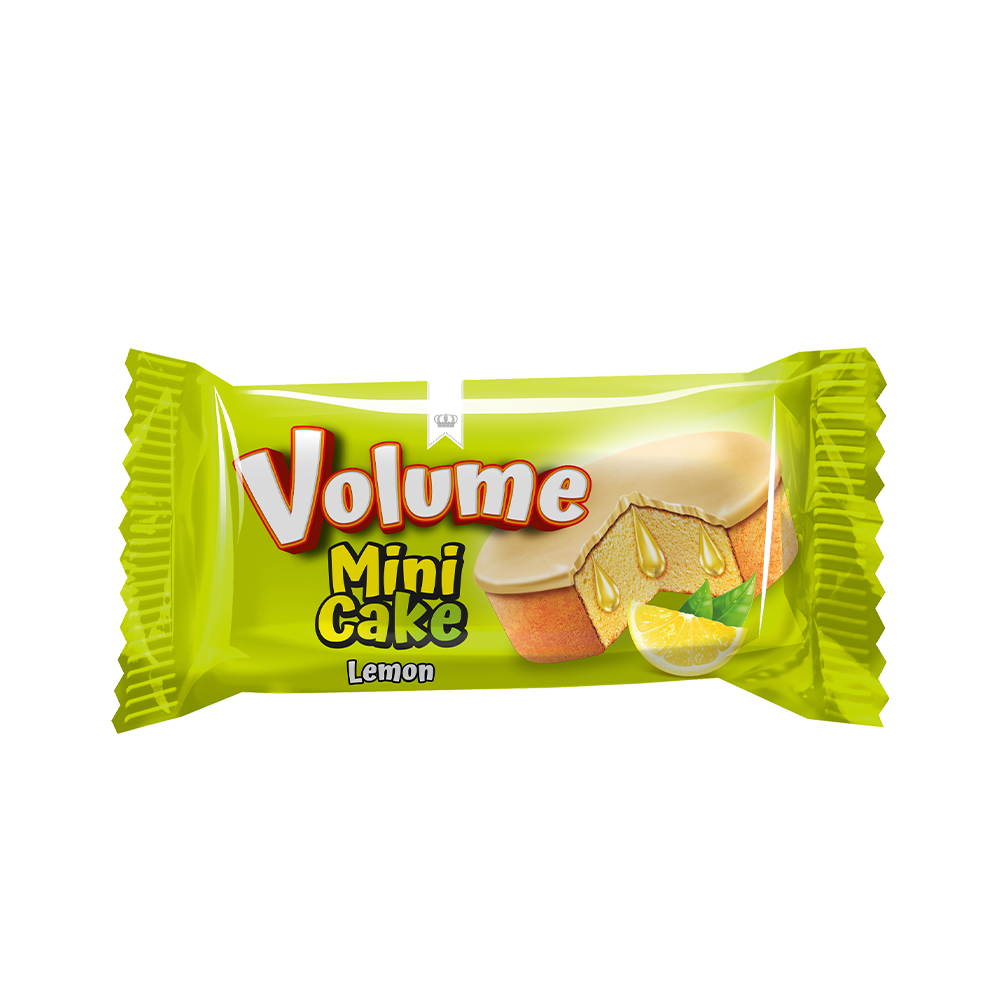 VOLUME Mini Kokolin Kaplamalı Limon Aromalı Soslu Kek 16gr * 24 Adet M.70812