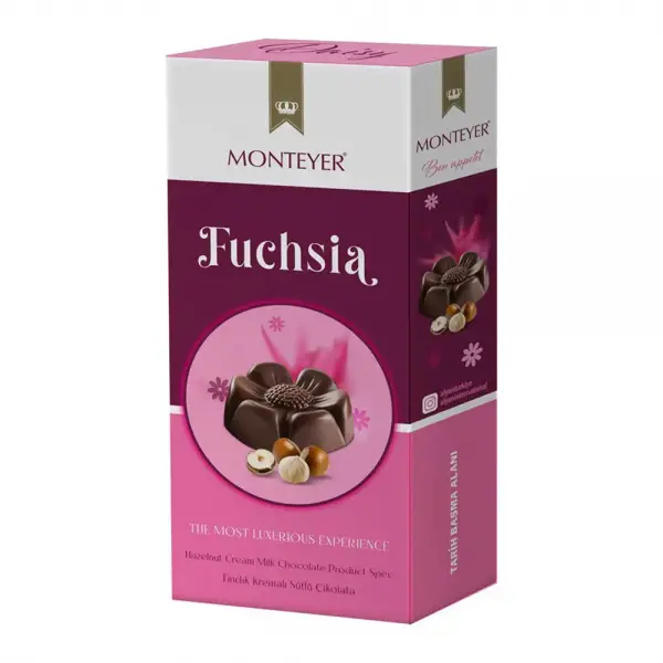 Monteyer Fuchsia Fındık Krema Dolgulu Sütlü Çikolata 256Gr M.06540