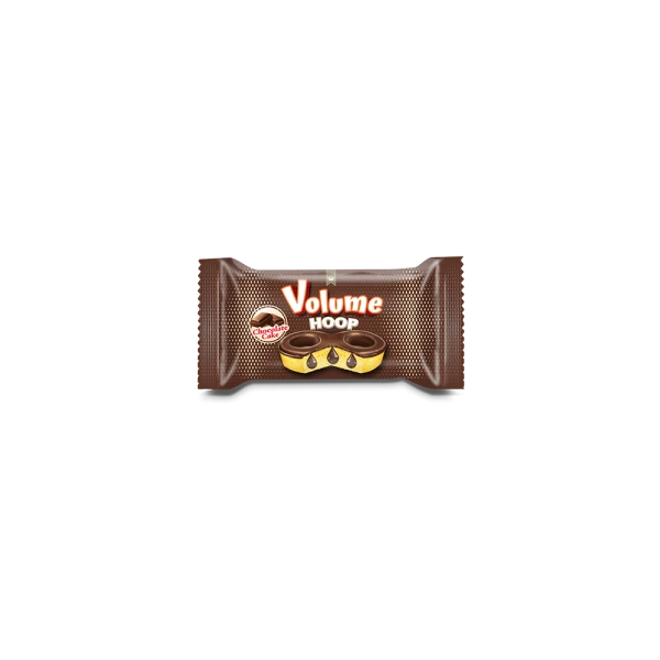 VOLUME Hoop Kakao Kaplamalı Çikolatalı Soslu Kek 45gr*24 Adet 