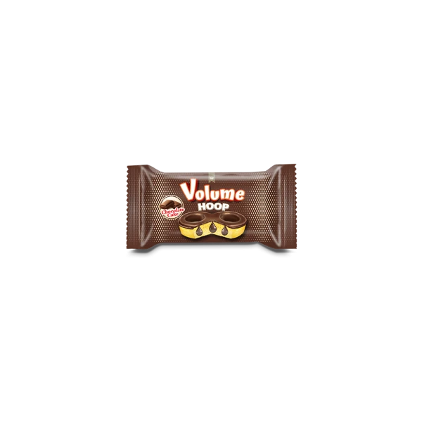 VOLUME Hoop Kakao Kaplamalı Çikolatalı Soslu Kek 40gr*24 Adet 