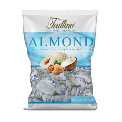 Truffino Bademli Sütlü Krema Dolgulu Hindistan Cevizli Beyaz Çikolata 1000gr