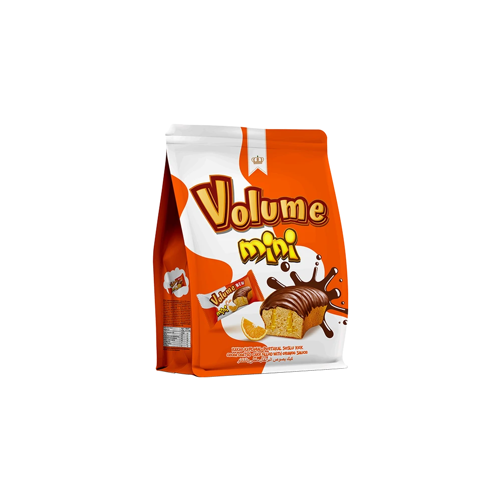 VOLUME Mini Kakao Kaplamalı Portakal Soslu Kek 160gr (quadro poşet) * 10 Adet M.71260