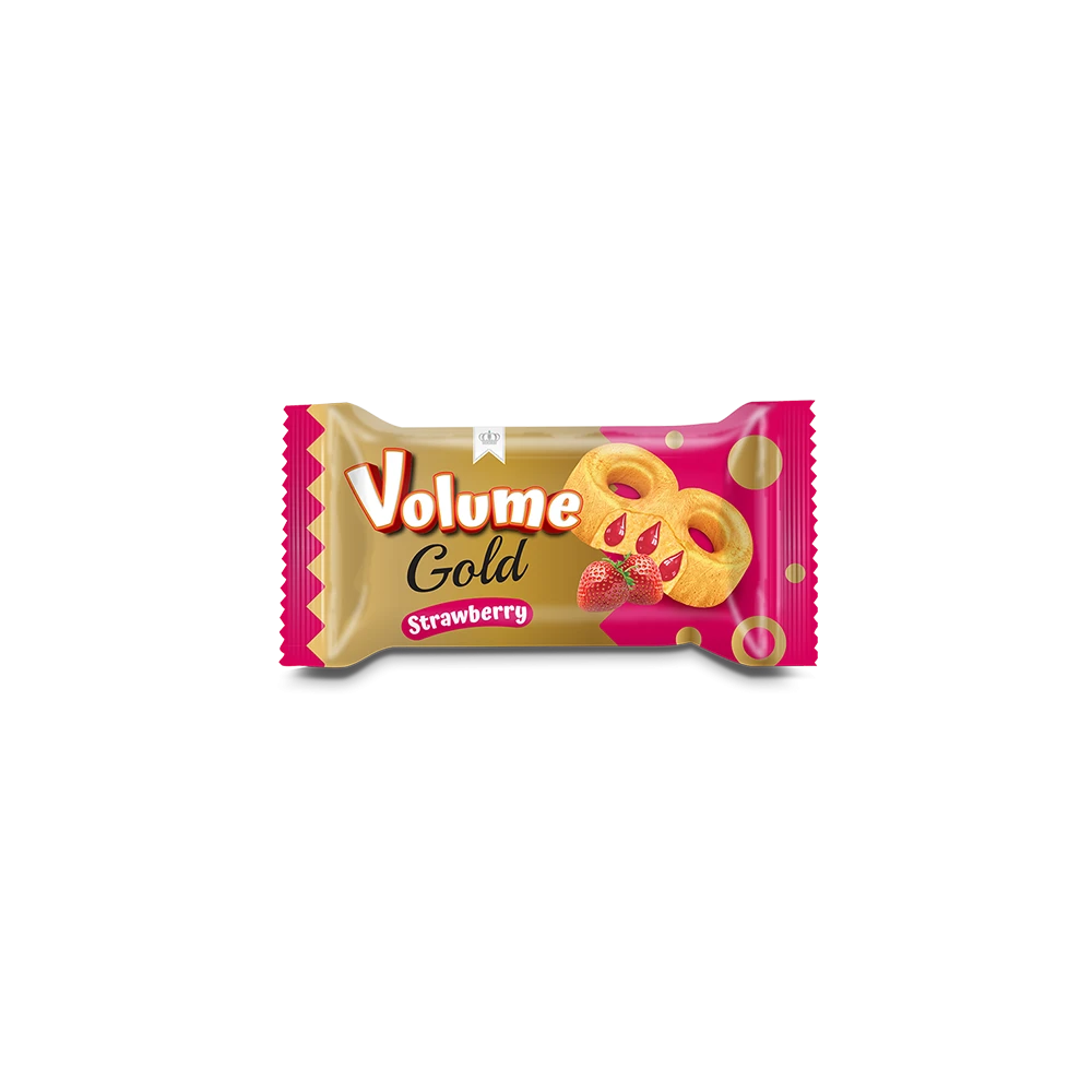 VOLUME GOLD  Çilek Sos Dolgulu Sade Hoop Kek 35gr*24*6