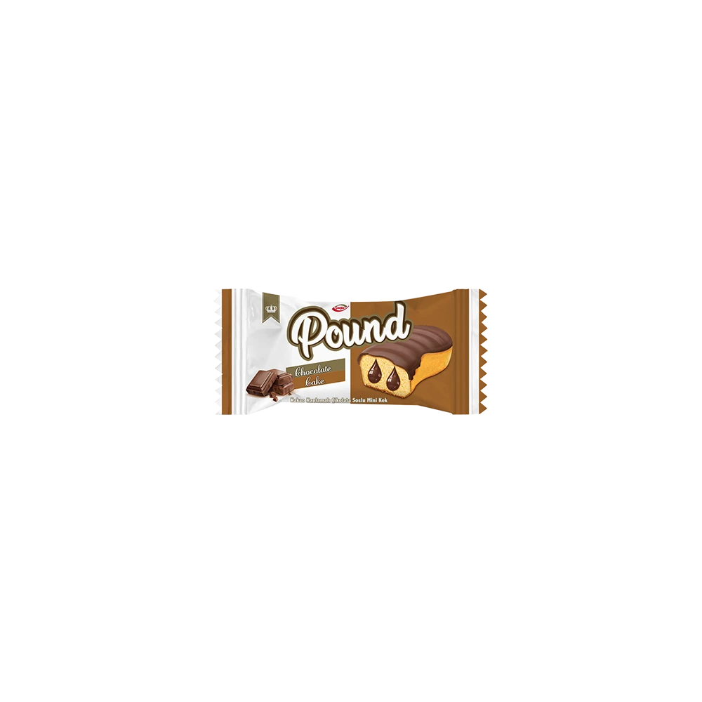 POUND Mini Kakao Kaplamalı Çikolata Soslu Kek 30gr*24 Adet 