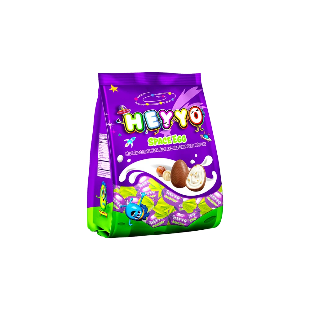 Heyyo Space Egg Sütlü ve Fındıklı krema dolgulu Çikolata 200gr